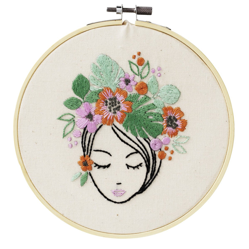Borduurpakket - 15 cm - bloemenkrans