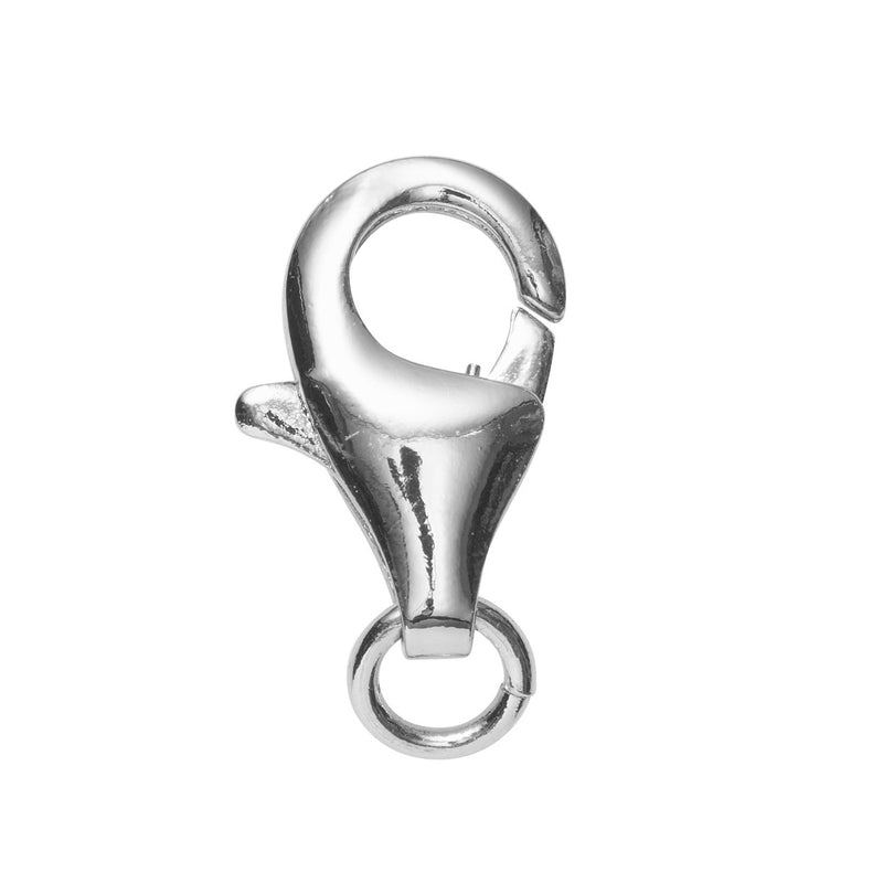 Karabijnsluiting met ring - 925 zilver - 11 mm