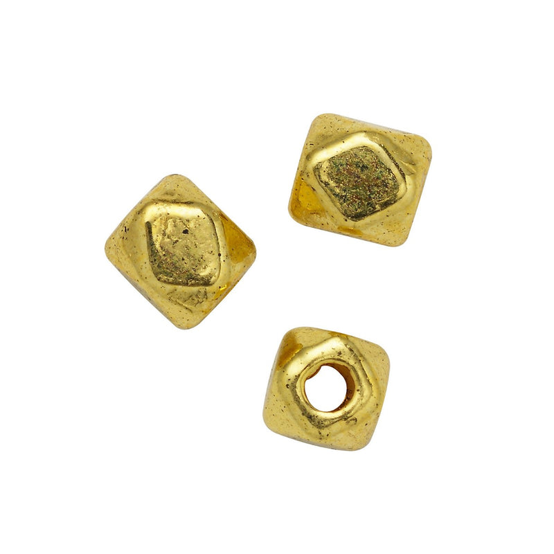 Spacers - 50 stuks - goudkleurige facet