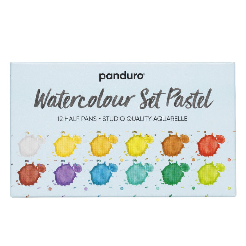 Panduro set aquarelverf - 12 kleuren - pastel