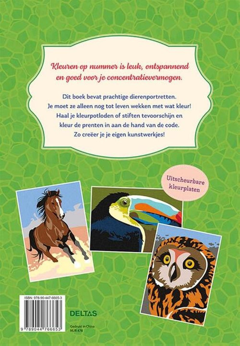 Kleurboek - Kleuren op nummer - Dierenwereld