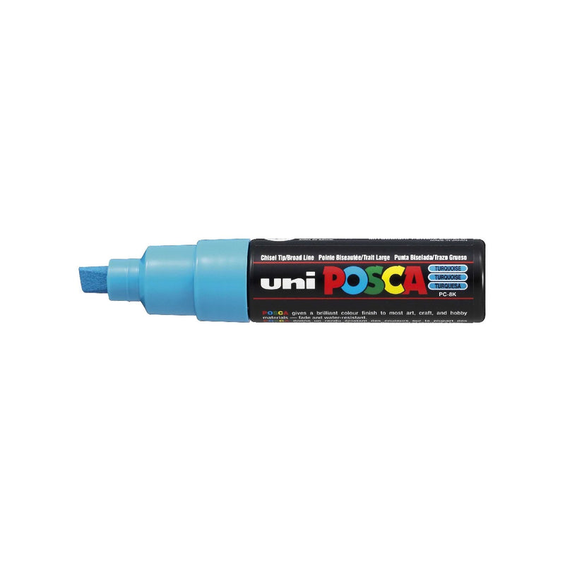 POSCA acrylmarker - beitelpunt PC-8K - 8 mm - turquoise