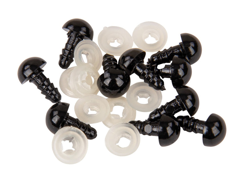Kunststof veiligheidsogen - 8 mm - zwart