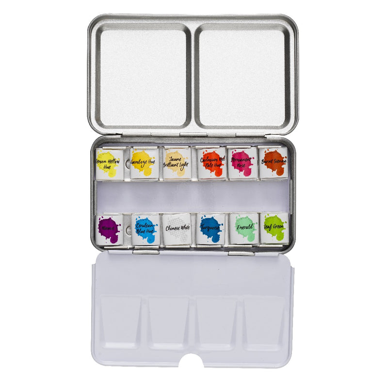 Panduro set aquarelverf - 12 kleuren - pastel