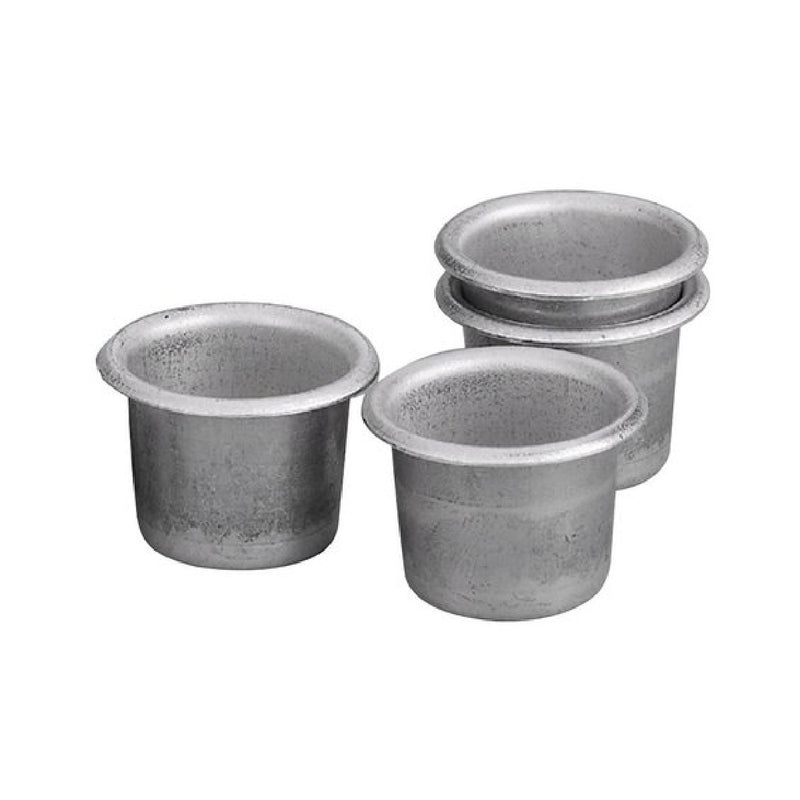 Kaarsenhouders - 23 mm - 10 stuks - zilverkleurig