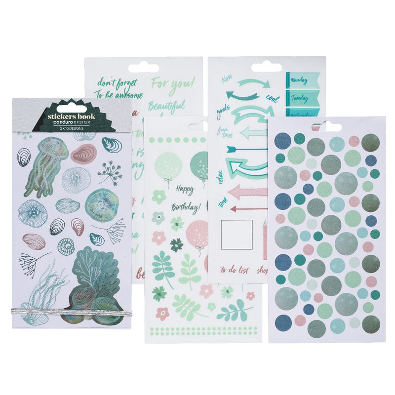 Stickers 20 vellen - zee 10 designs