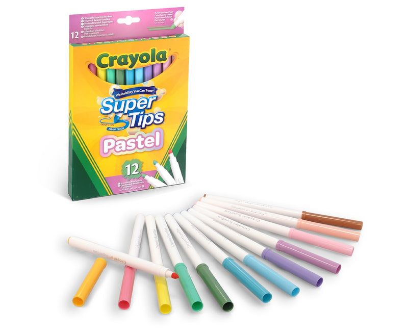 Crayola Supertips - 12 stuks - pastel