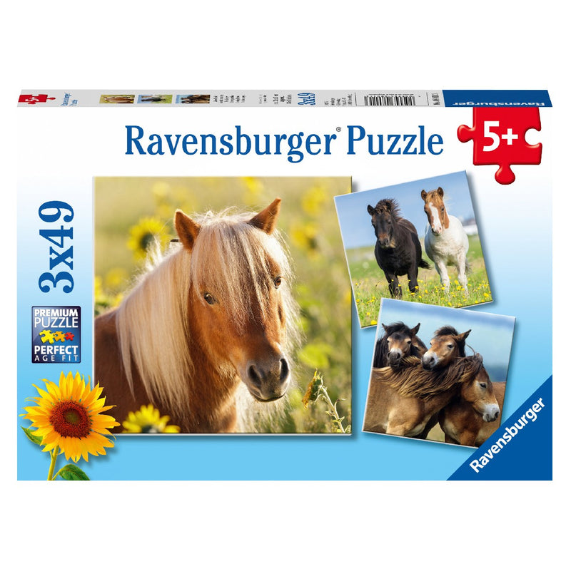 puzzel paarden 3x - 49 stukjes