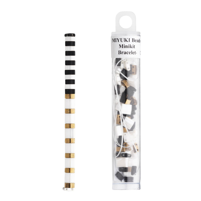 MIYUKI kralen Minikit - wit & goud
