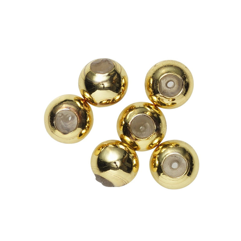 Schuifkraal - 925K verguld - 3 mm - 6 stuks