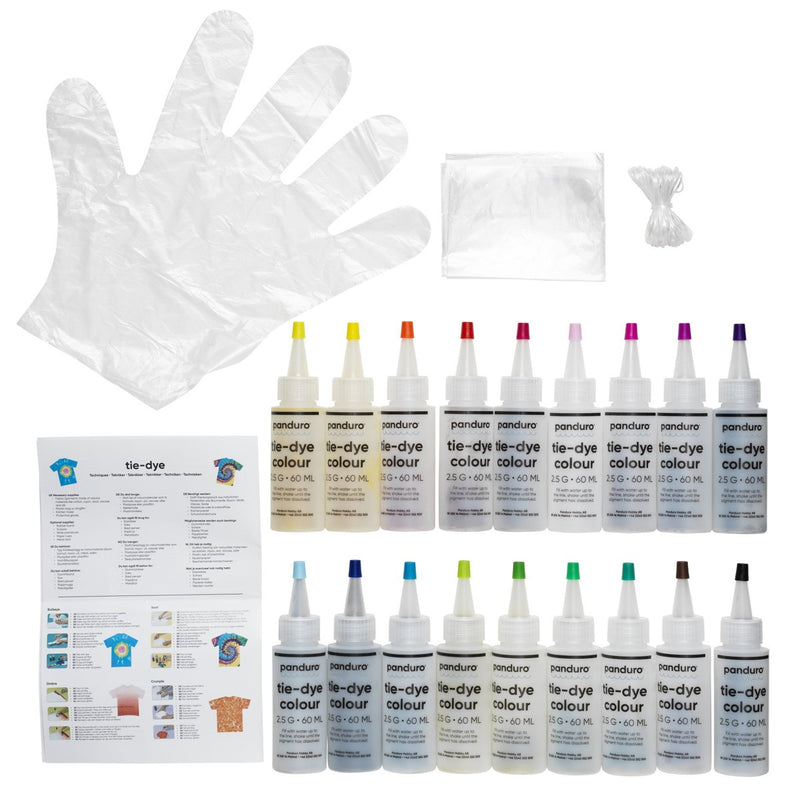 Panduro set - XL tie-dye kit - 18 kleuren