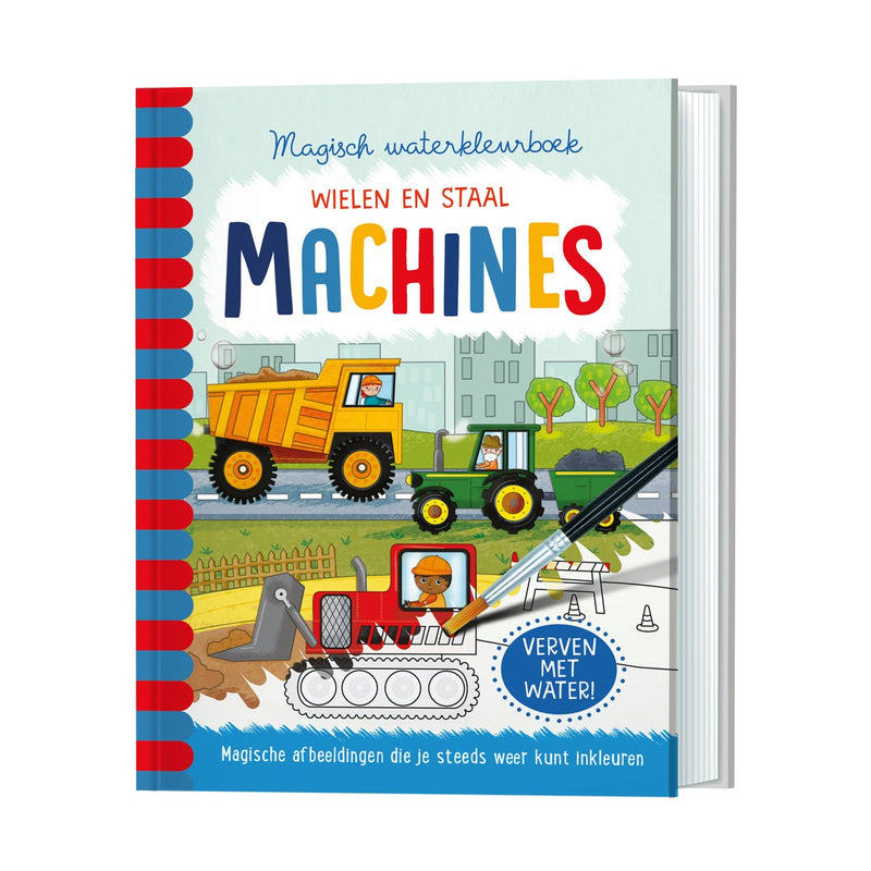 Kleurboek - Magisch waterkleurboek - machines