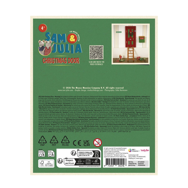 Het Muizenhuis - miniatuur kerst deur