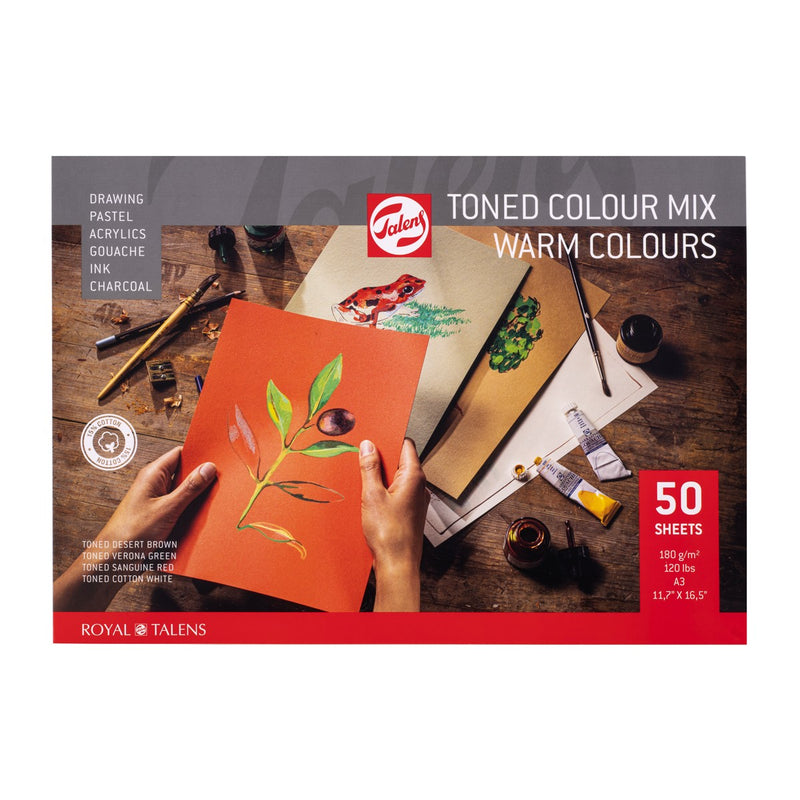 Talens Toned Paper blok - A3 - warme tinten