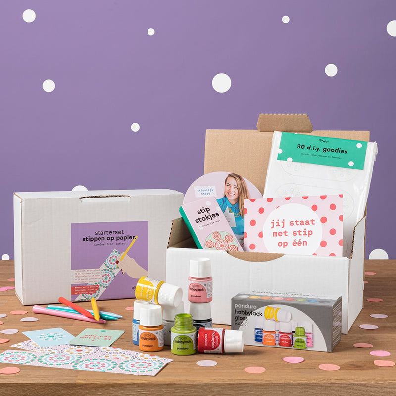 Stipstijl - starterpakket 'Stippen op papier.' - goodies