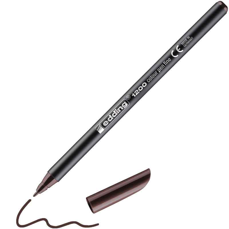 edding 1200 colour pen - 1 mm - donkerbruin