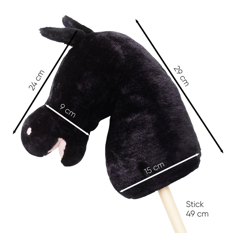 Hobby Horse - basis stokpaard - zwart