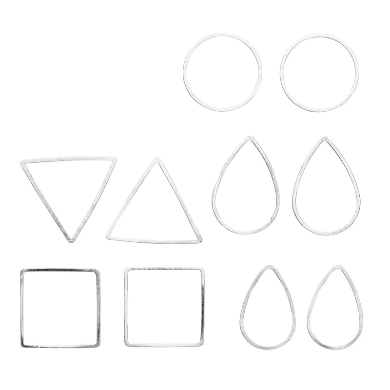 Sieradenframes - 10 stuks - zilverkleurig