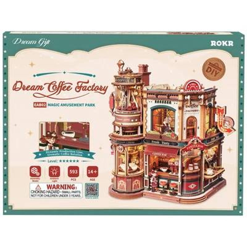 Robotime houten 3D puzzel - Dream Coffee Factory