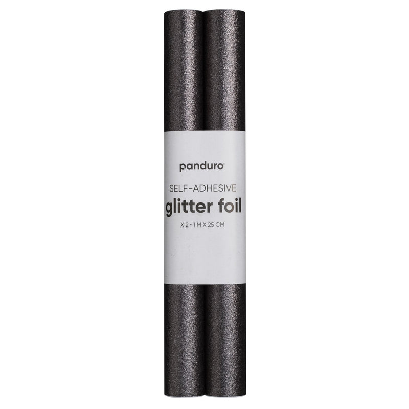 Glitterfolie zelfklevend - 2x 100 cm - zwart