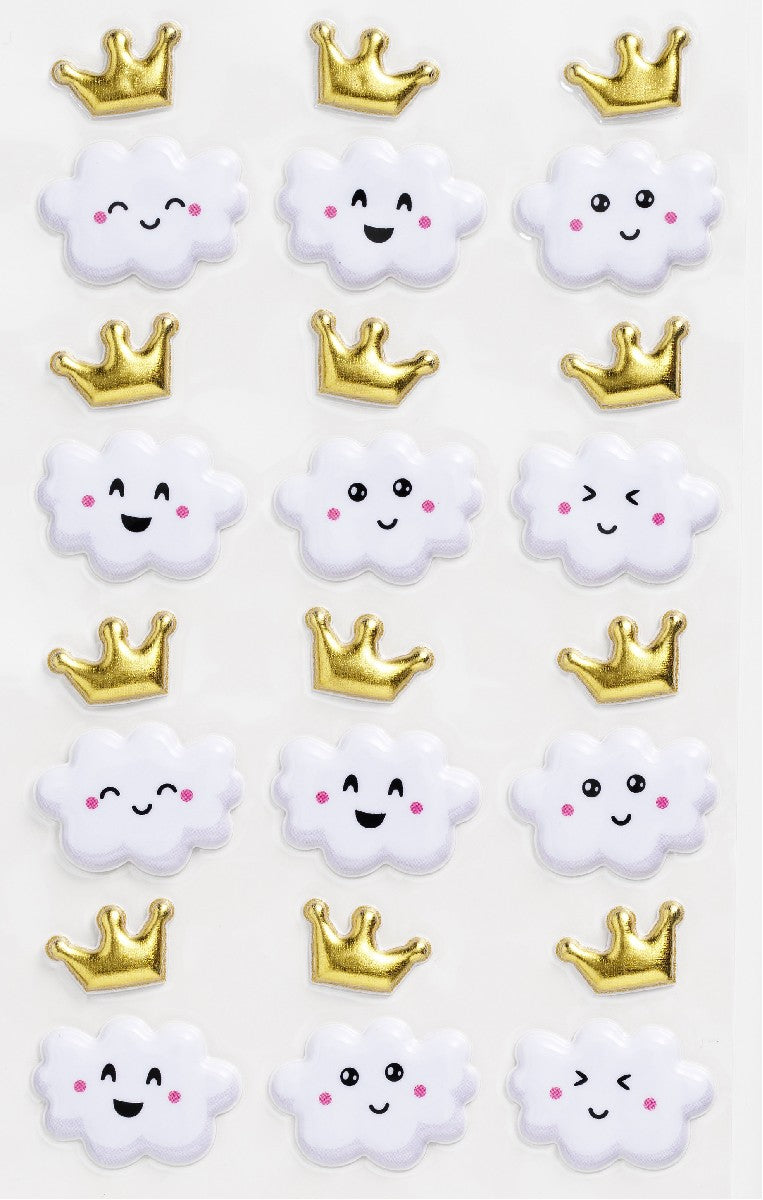 Puffy stickers - wolkjes