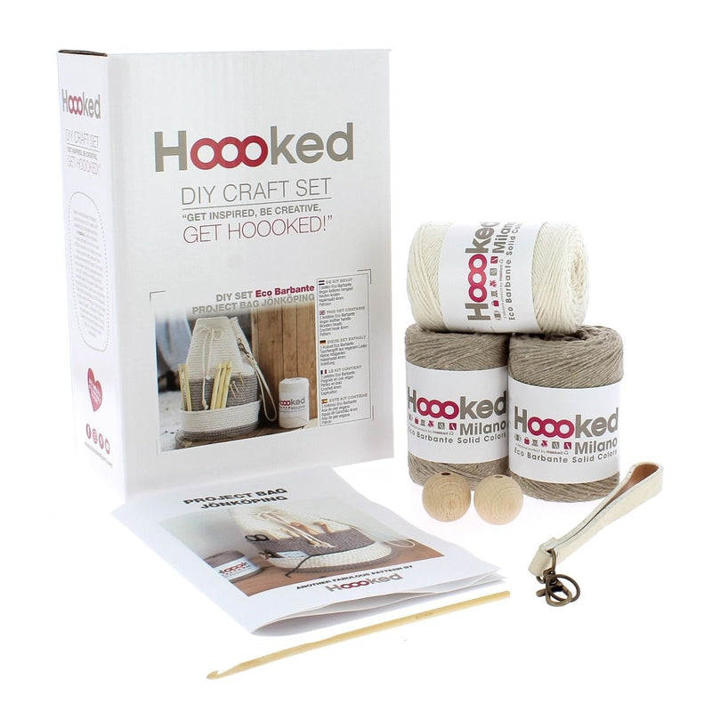 Hoooked DIY kit - Jönköping tas - almond