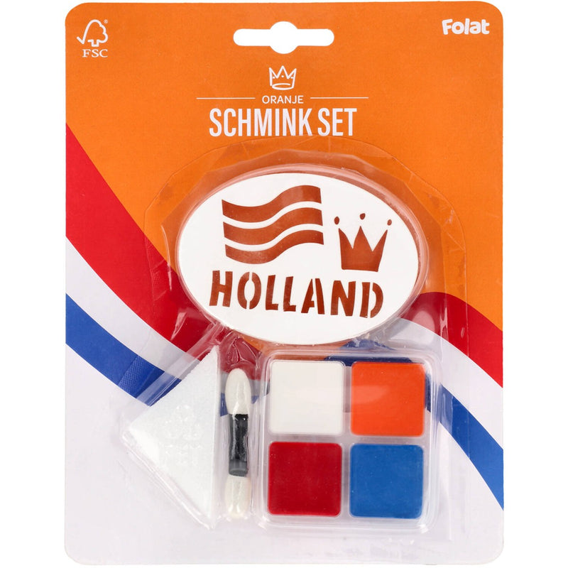 Schminkset Holland - 4-delig - inclusief sjabloon