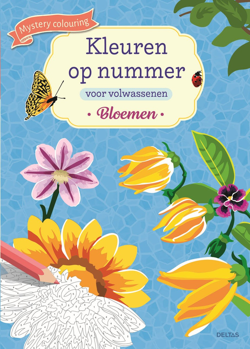 Kleurboek - Kleuren op nummer - Bloemen