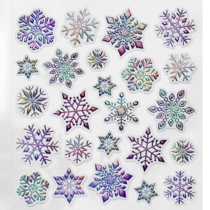 Stickers - 24 stuks - sneeuwsterren