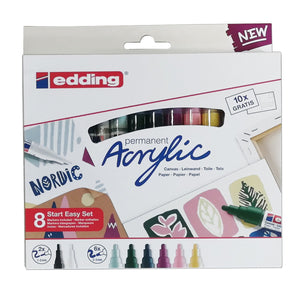 edding 5200/5300 acrylic starter easy set - nordic