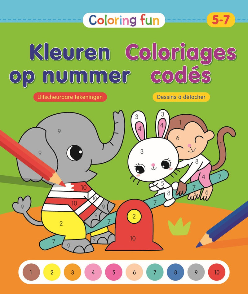 Kleurboek - Kleuren op nummer kleurblok