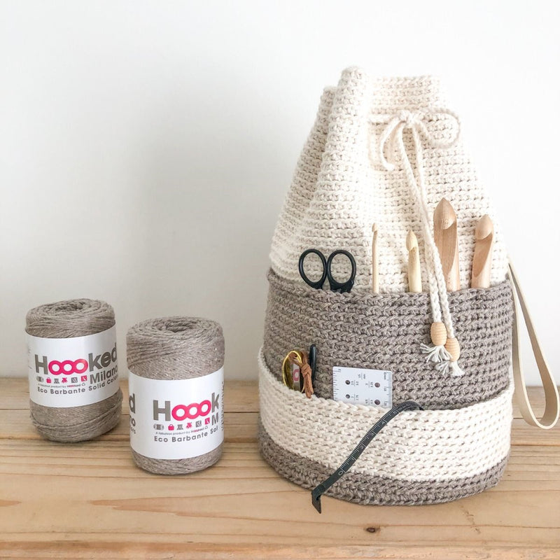 Hoooked DIY kit - Jönköping tas - almond