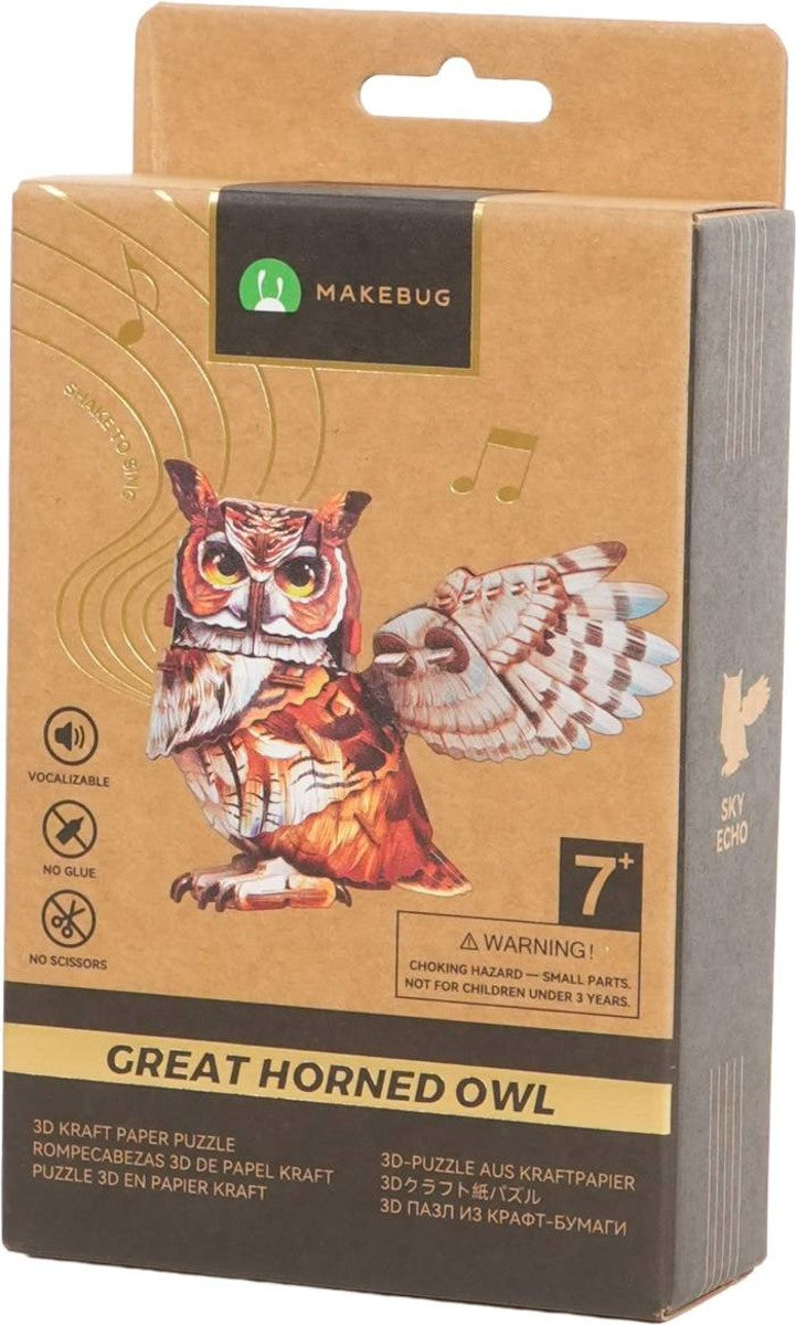 MakeBug 3D modelbouwpakket - Sky Echo - great horned owl
