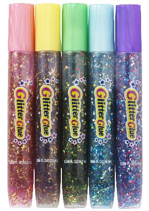 Glitterlijm penvorm 5 stuks