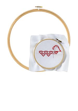 Borduurring hout - 12,5 cm
