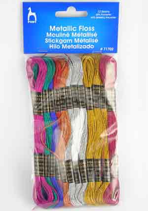 Pony borduurgaren - 12 stuks - metallic