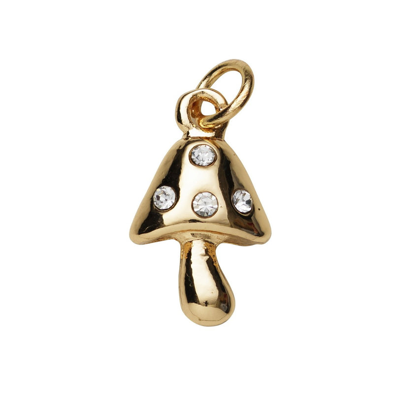 Charm Series hanger - paddenstoel goudkleurig