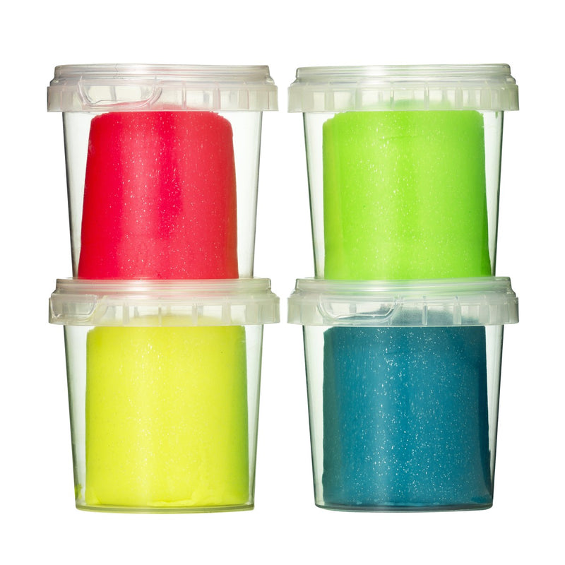 Panduro klei 4x 100 gram - glitter