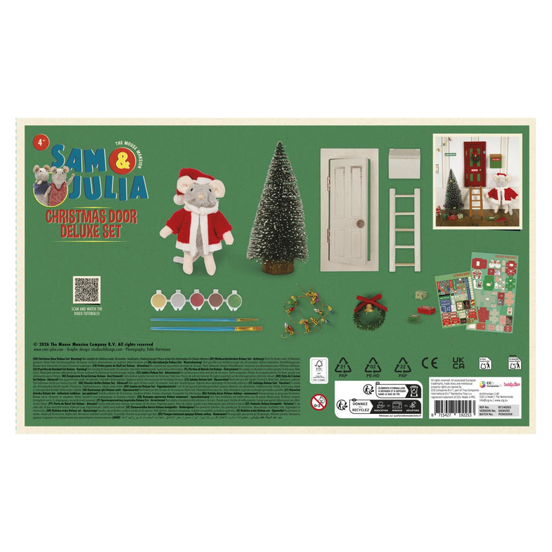 Het Muizenhuis - miniatuur kerst deur deluxe