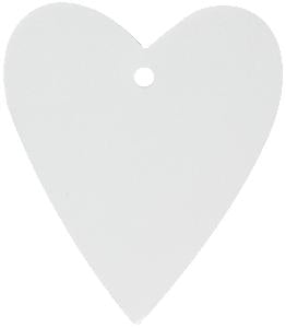Tags hart - 24 stuks - wit