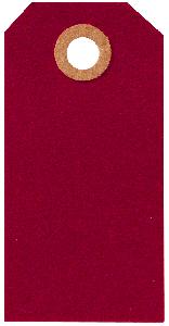 Labels 20 stuks- Rood 4x8 cm