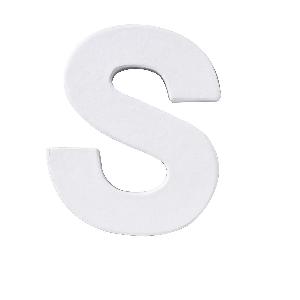 Letter karton S- Wit 10 cm