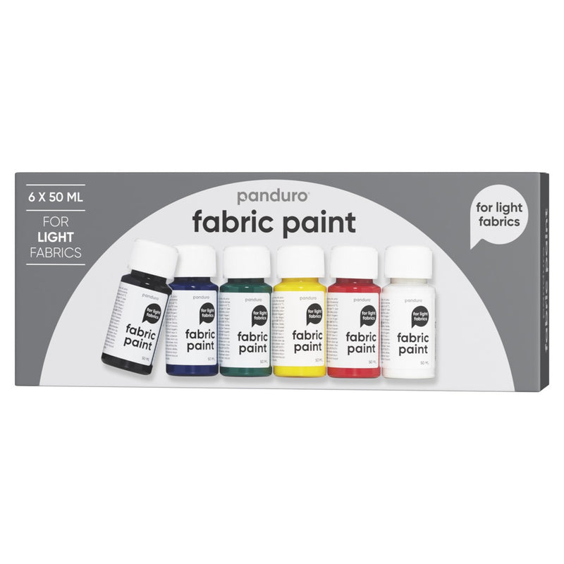 Textielverf set - lichte stoffen - 6x 50 ml - basis