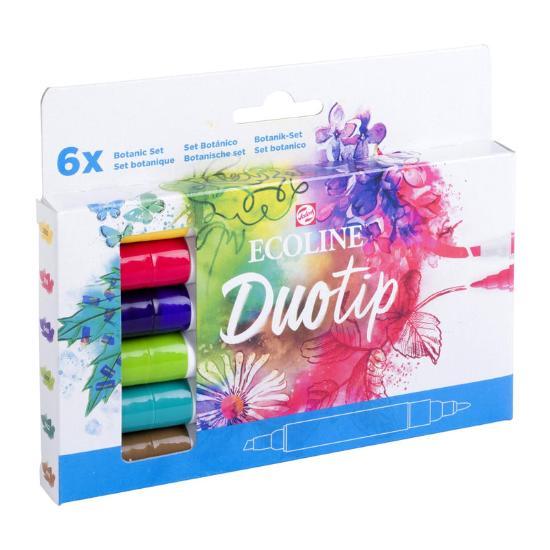 Ecoline Duotip markers set - 6 stuks - botanisch