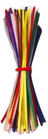 Chenilledraad - 6 mm - 30 cm - assorti