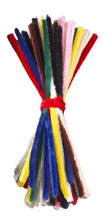 Chenilledraad - 11 mm - 30 cm - assorti
