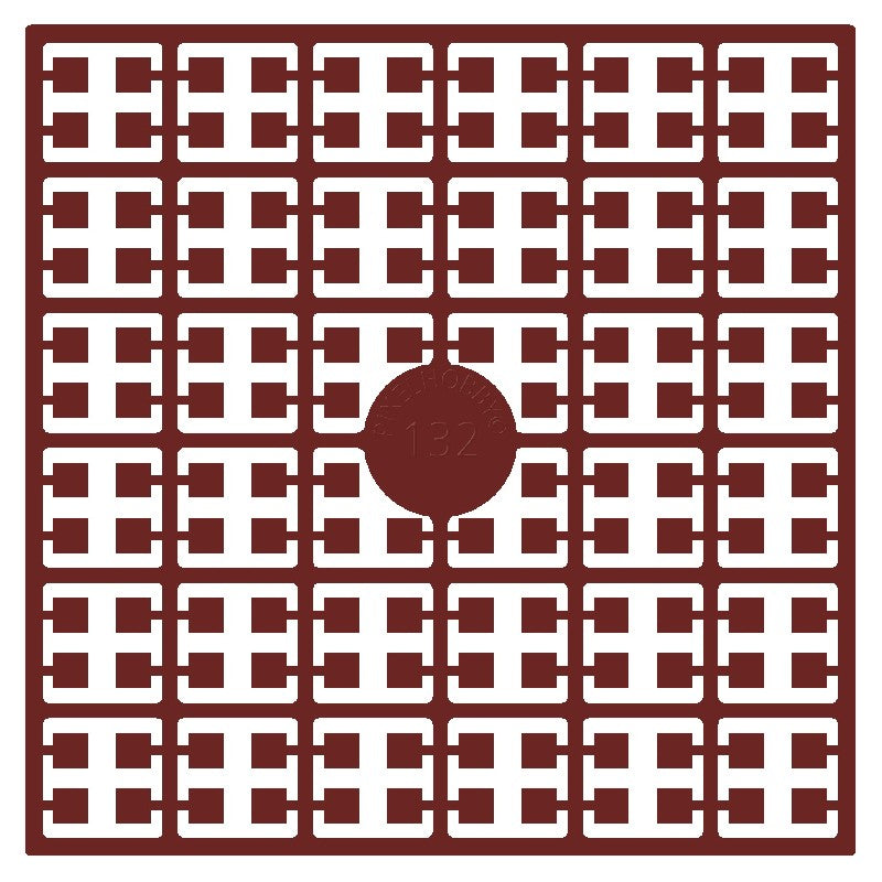 Pixelmatje - kerstmisrood donker 132