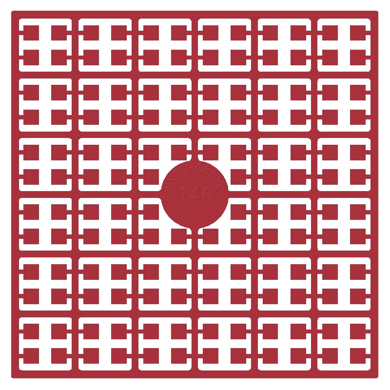 Pixelmatje - rozerood donker 146