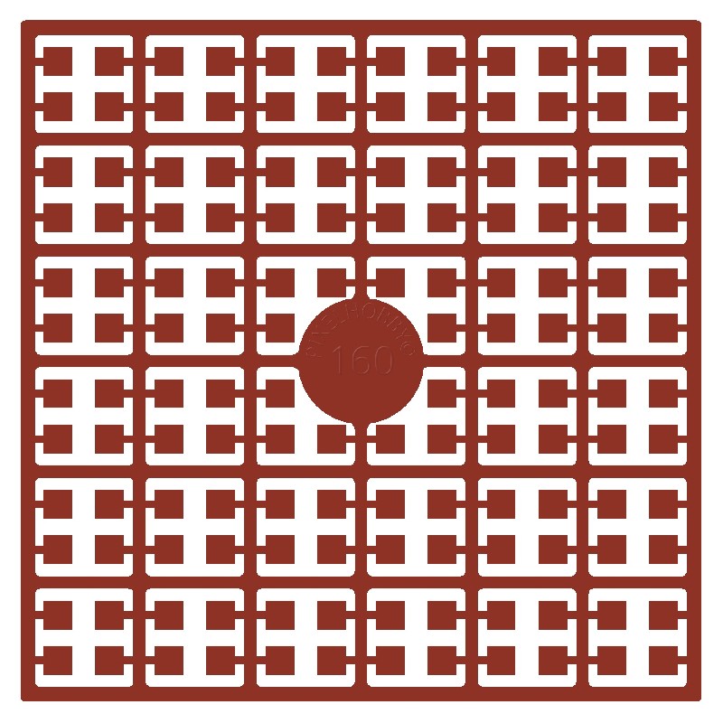 Pixelmatje - terracotta donker 160