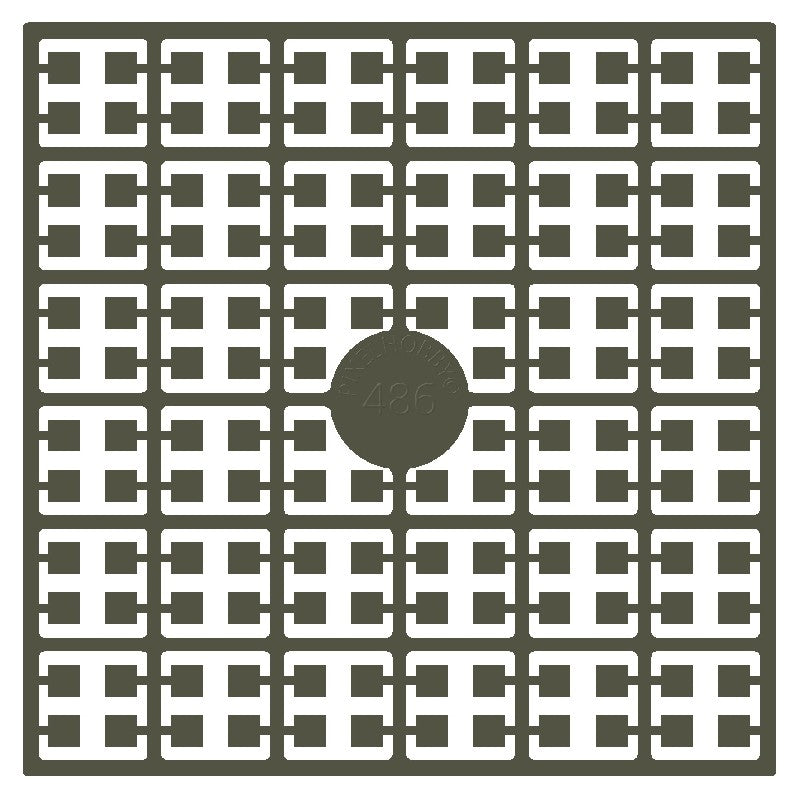 Pixelmatje - grijsbruin donker 486